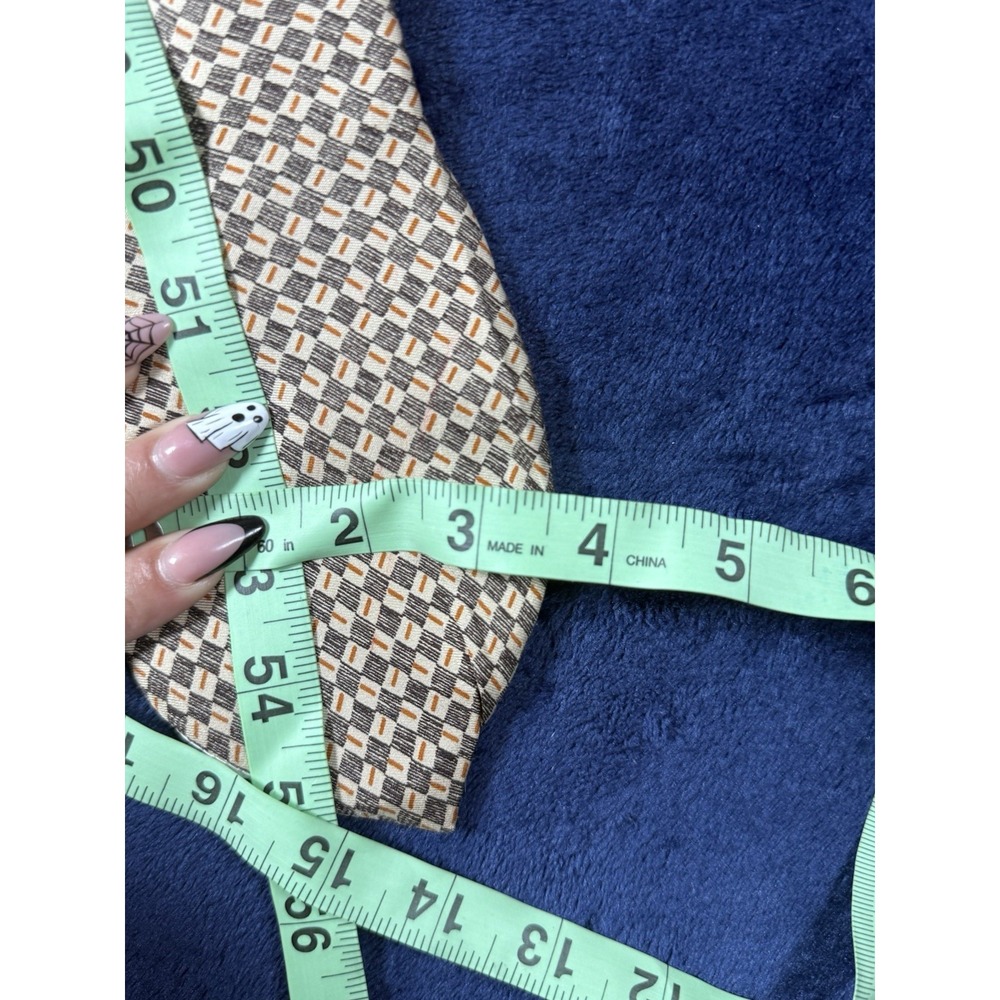Yves Saint Laurent Mens Silk Classic Length Geometric - Picture 8 of 9
